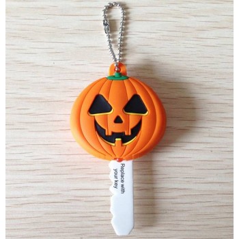 Cartoon Pumpkin Head LED Flashlight Torch Keychain