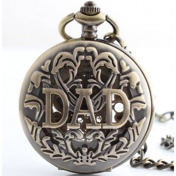 Carving DAD Men series manual mechanical necklace watch