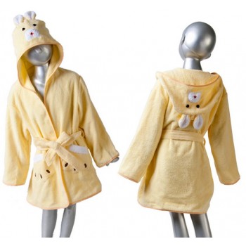 Children's cartoon style cotton bathrobe