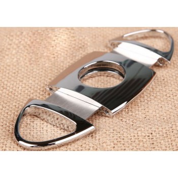 Classic silver stainless steel cigar cutter