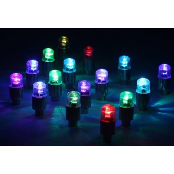 Colorful Dual Induction LED bicycle gas nozzle lights