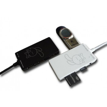 Computer usb splitter / usb multi-interface extender with  card reader