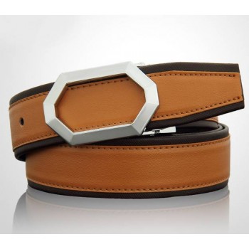 Contracted man cowhide leather leisure belt