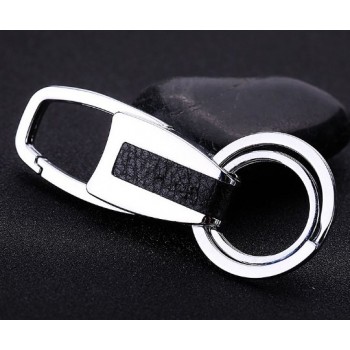 Creative zinc alloy leather keychain