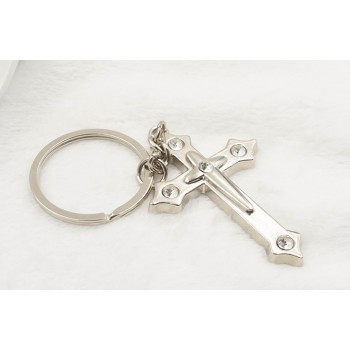 Cross alloy keychain