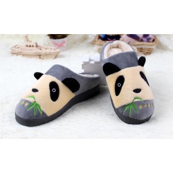 Cute panda plush slippers