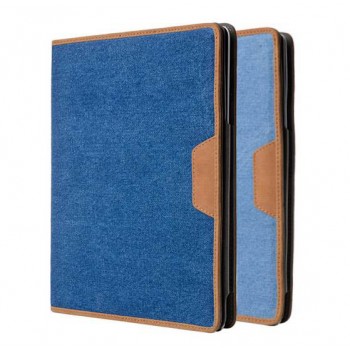 Denim ultra thin leather case for ipad 2 3 4