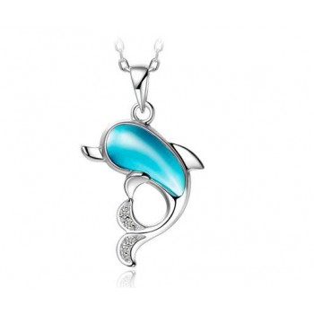 Dolphin pendant in sterling silver