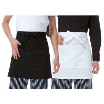 dual-pocket short aprons