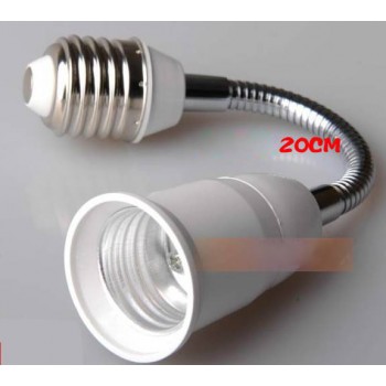 E27 freely rotating extension tube LED bulb socket converter