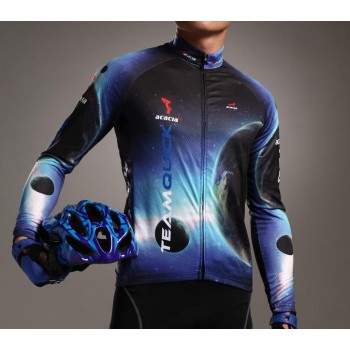 Earth pattern long-sleeved cycling clothing kit