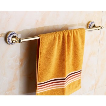 European-style copper golden towel holder