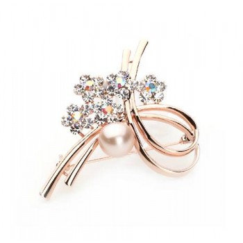 Fashion pearl crystal brooch