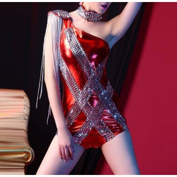 Fashion sequins jazz dance costumes