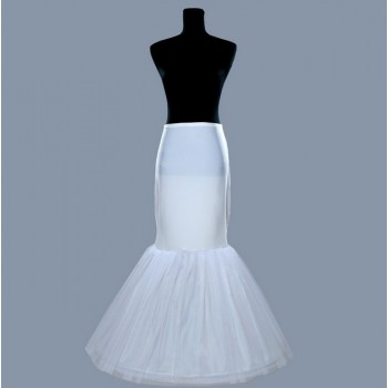Fishtail wedding dress crinoline