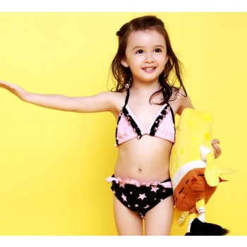 Flounced triangular bikini swimwear