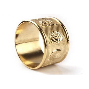 Golden rose napkins ring