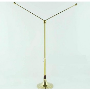 Golden Y-type stainless steel national flag desk holder