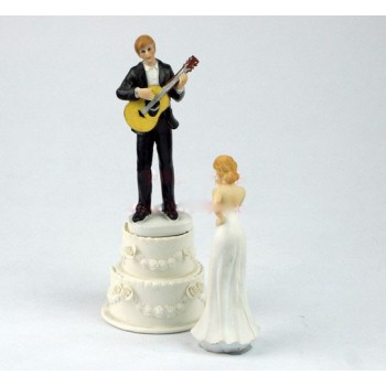 Guitar dance cake topper