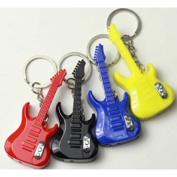 Guitar LED Flashlight Torch Keychain