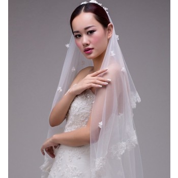 Handmade lace bridal veil