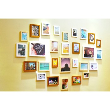 Heart Wooden Picture Frames Set