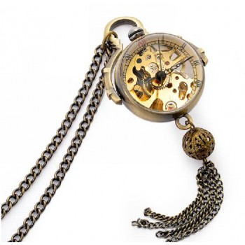 Hollow spherical necklace mechanical pocket watch students creative watches