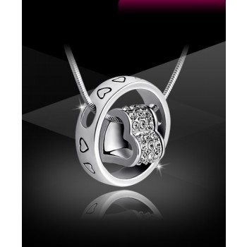keep in your heart crystal pendant