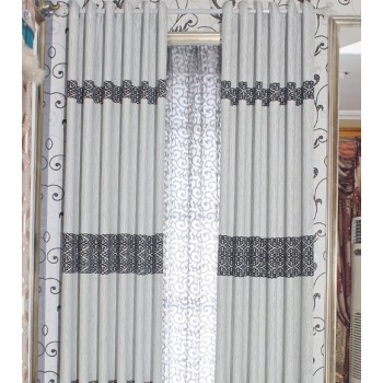 Korean style flocking curtains