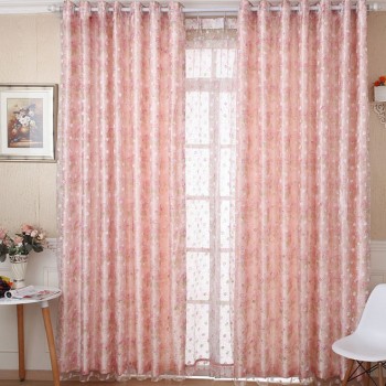 Korean style pink curtains
