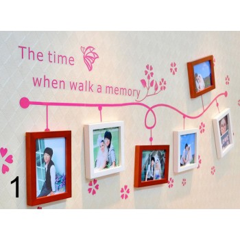 Korean style wood photo frame combination