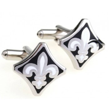 Lacquer bake classic square cufflinks