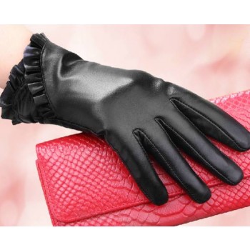 Ladies fashion leather gloves