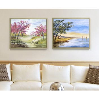 Landscapes double panel murals