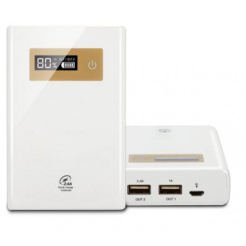 LCD Dual USB 12000 mA mobile power bank