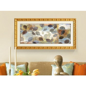 Leaves rectangular oil painting