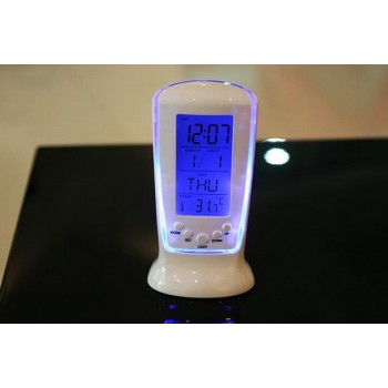 LED luminous electronic music alarm clock