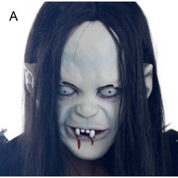 Long hair female ghost mask