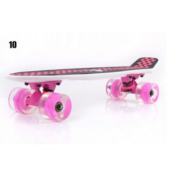 Luminous four wheels fish skateboard