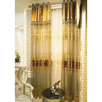 Luxury customize embroidered yarn curtains