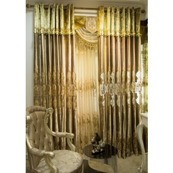 Luxury hollow embroidered curtains