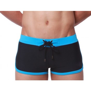 Men's bicolor lacing sexy swimming trunks