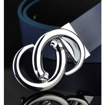 Men's leather belt leisure fashion edition smooth belt buckle