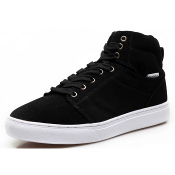 Men's leather high cut skateboarding shoes