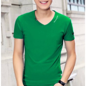 Men's v-neck cotton short-sleeved t-shirt