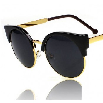 Men & women cat's eye round sunglasses