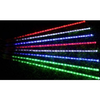 Meteor flashing LED holiday lights