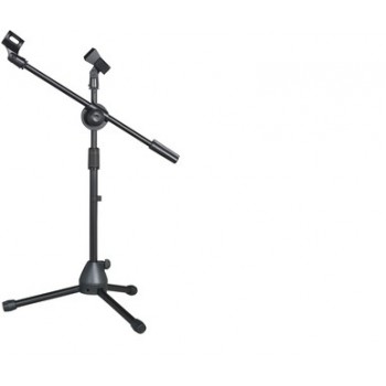 Microphone floor The tripod / adjustable double clip microphone stand 