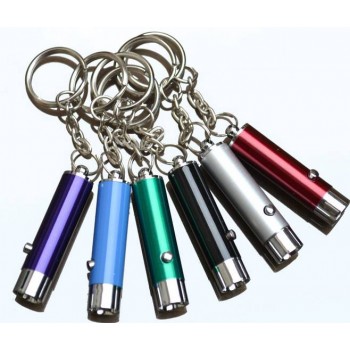 Mini LED flashlight with key chain