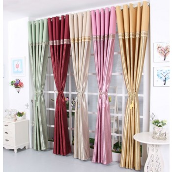 Minimalist polyester cotton fabrics curtains